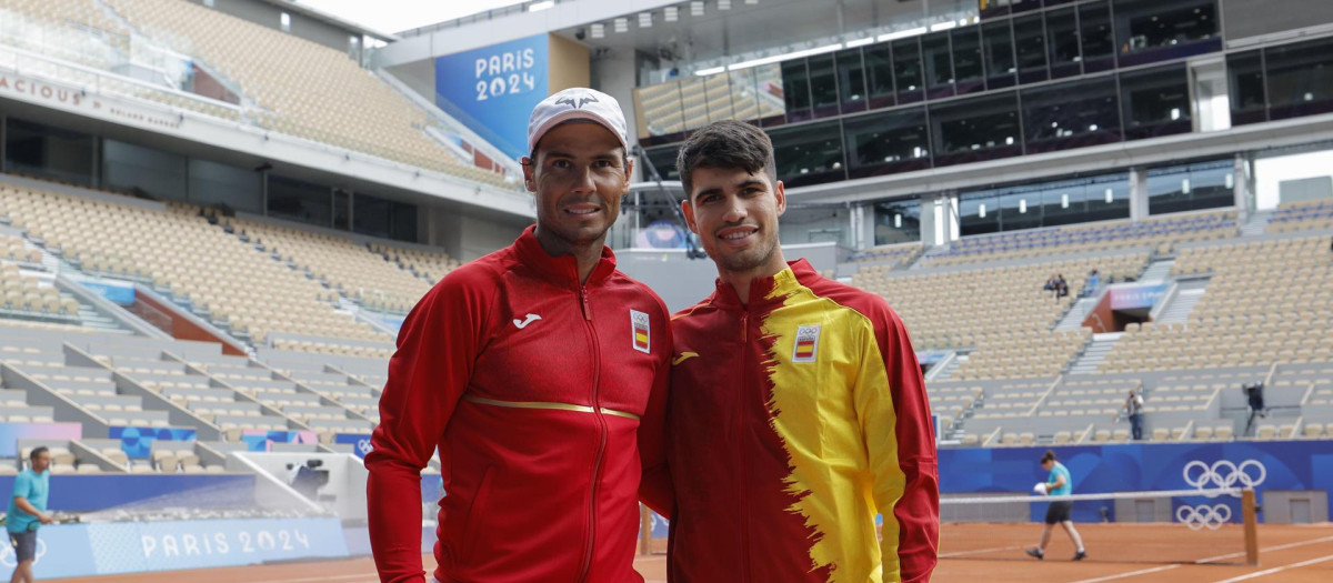 Rafa Nadal y Carlos Alcaraz están causando furor en la Villa Olímpica