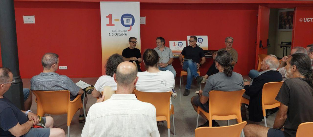 Asamblea del Colectivo Primer d'Octubre, este jueves en Barcelona