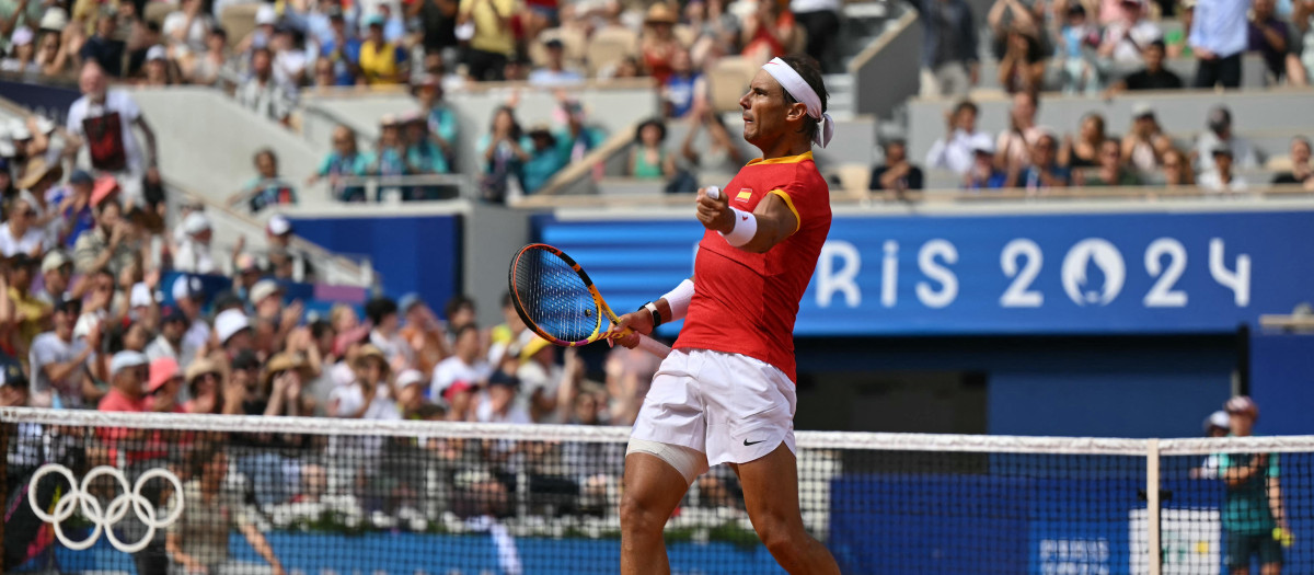 Rafa Nadal en su debut en los Juegos Olímpicos 2024