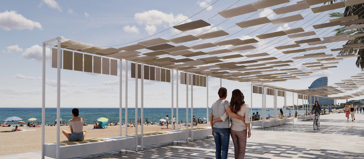 Así quedaría instalado el proyecto 'Oasis. Sombra para todos'