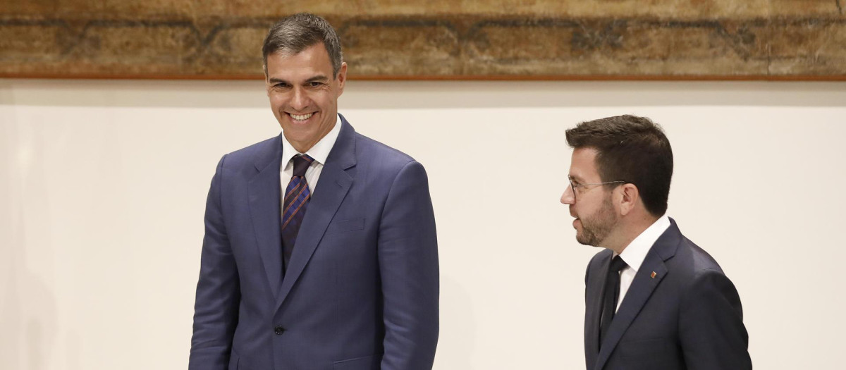 Pedro Sánchez y Pere Aragonès