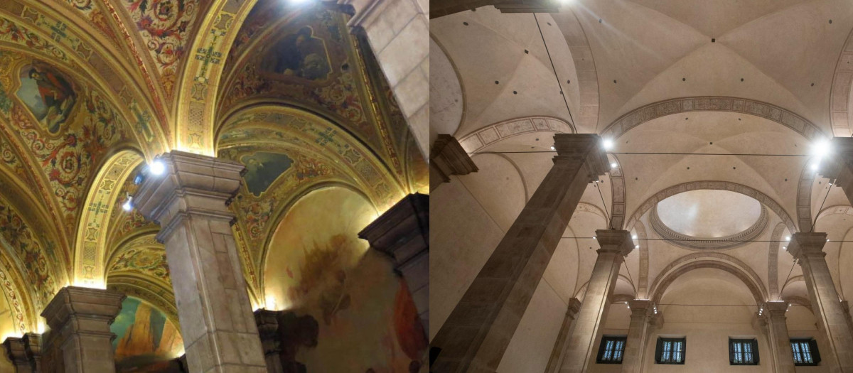 Antes y después del Salón de Sant Jordi de la Generalitat de Cataluña