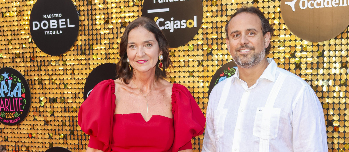 Politician Reyes Maroto and Ignacio Maluquer at Starlite gala 20204 in Marbella. August 4 2024