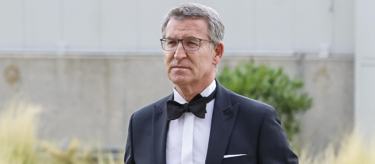 Politician Alberto Nuñez Fejoo attending the ABC Awards : Mariano de Cavia, Luca de Tena and Mingote 2024 in Madrid on Thursday, 18 July 2024.