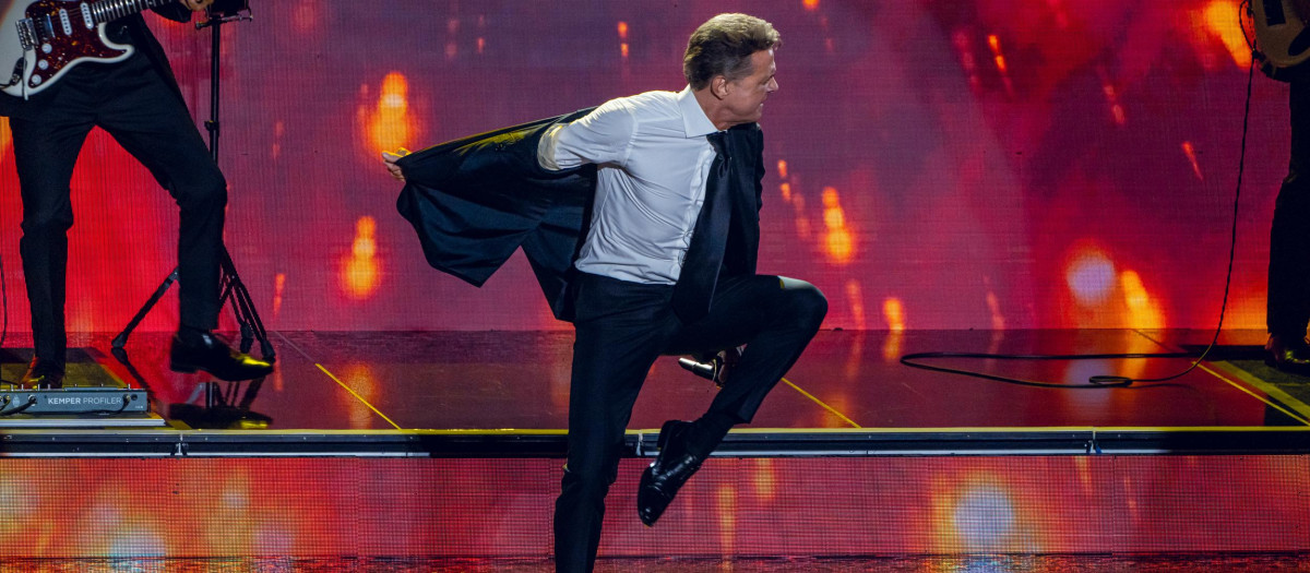 Singer Luis Miguel during concert in Starlite gala in Marbella. 3 August 2024