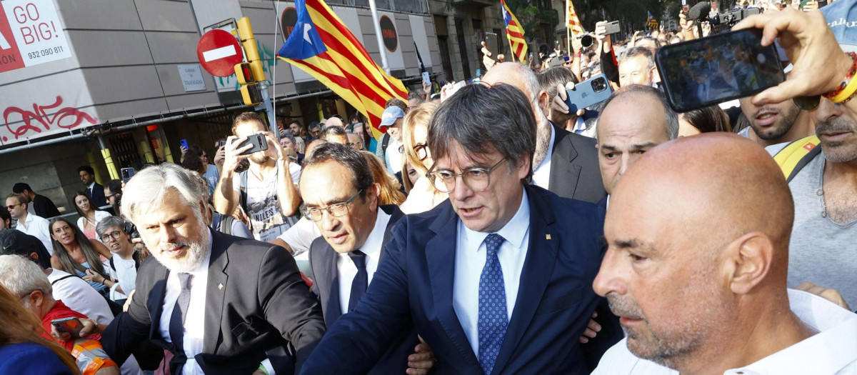 Puigdemont en Barcelona el pasado jueves