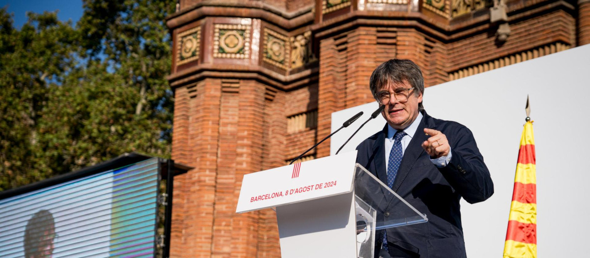Puigdemont en Barcelona el 8 de agosto