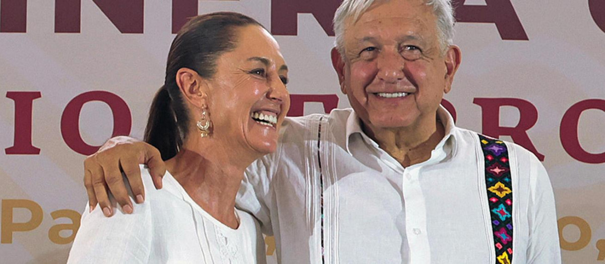 Andrés Manuel López Obrador y la presidenta electa, Claudia Sheinbaum