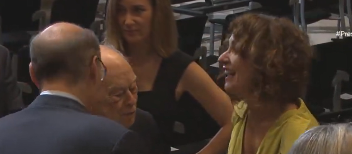 María Jesús Montero y Jordi Puyol en la investidura de Illa