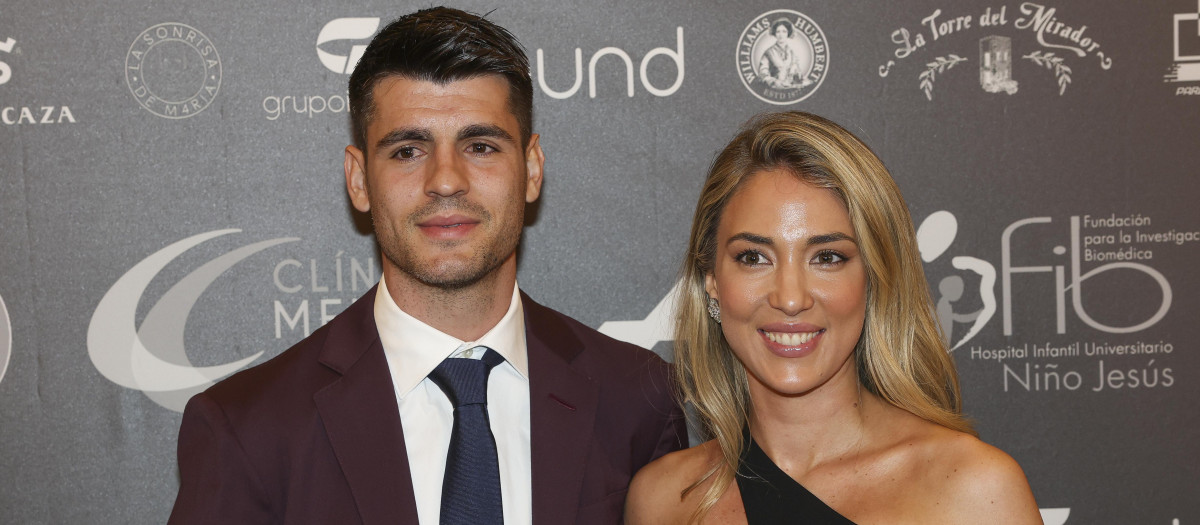 Alvaro Morata y  Alice Campello en la presentación de  La Sonrisa de María  Madrid on Thursday, 22 February 2024.