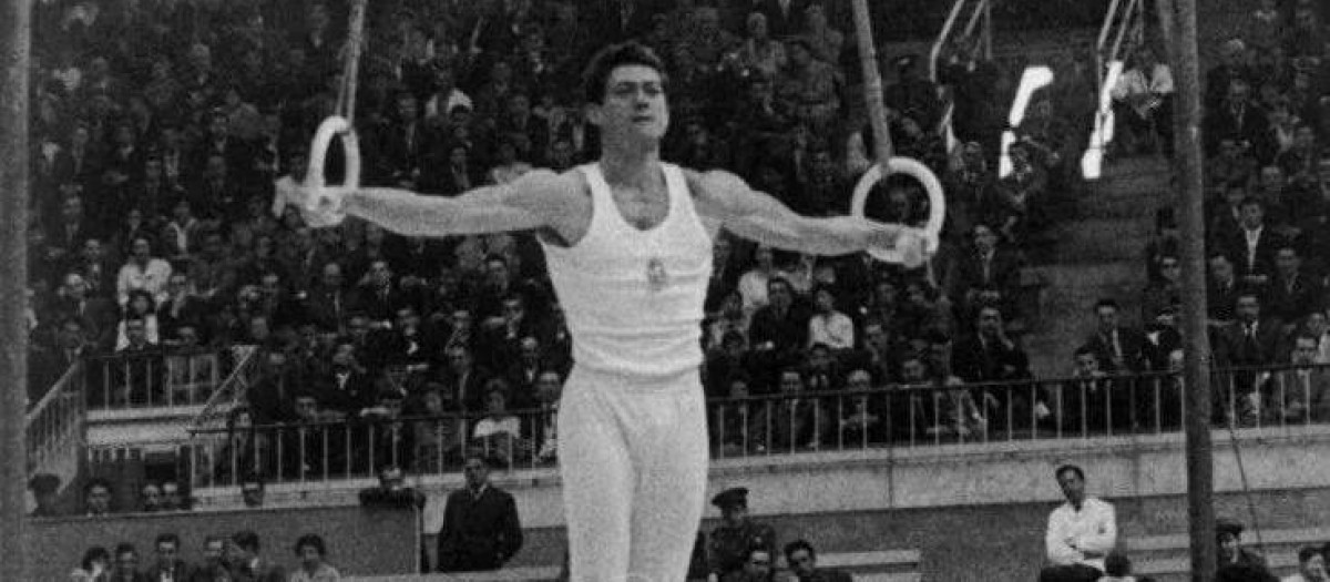 El atleta español Joaquín Blume en su colosal actuación de 1957