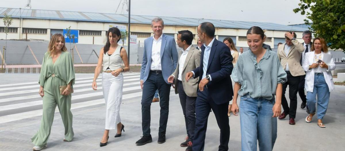 El presidente de la Xunta, Alfonso Rueda, visita las obras en Ferrol