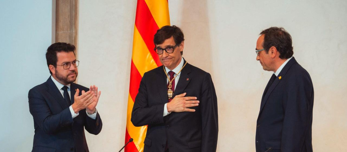 El presidente de la Generalitat, Salvador Illa, en su toma de posesión