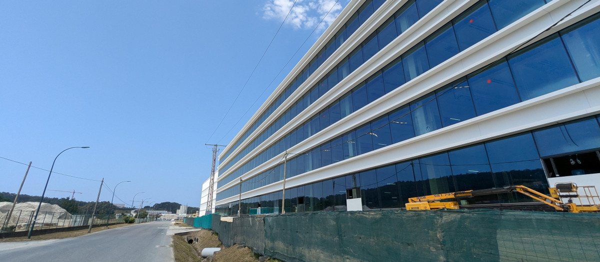 Estado de la obra del nuevo edificio que Inditex construye para Zara en Sabón