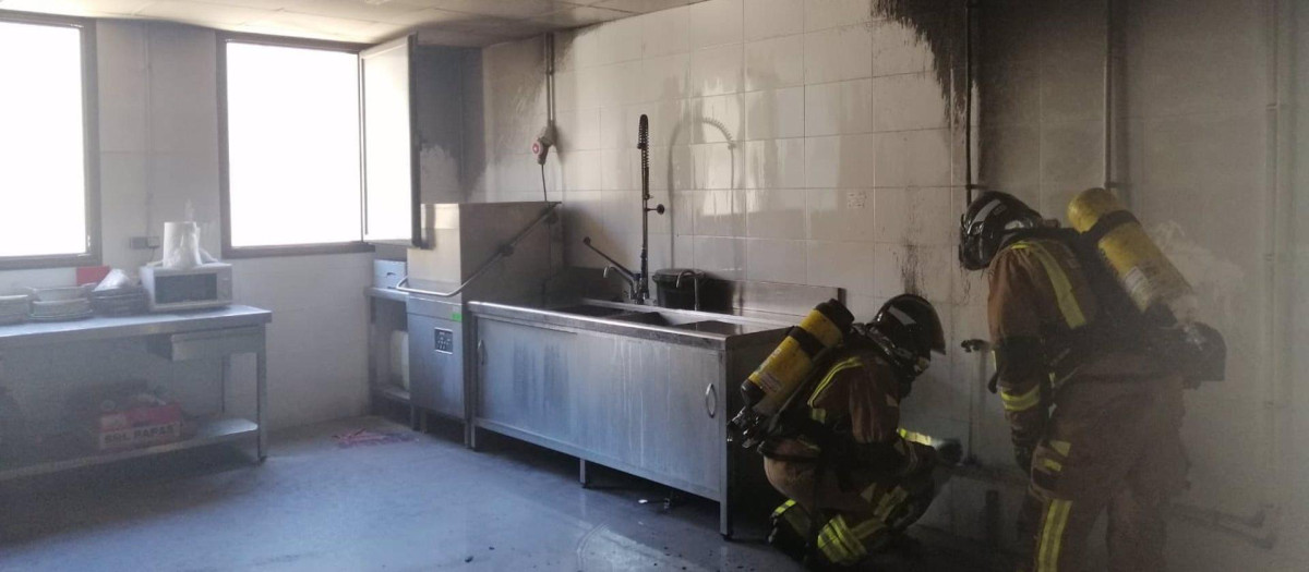 Imagen de archivo de un incendio en una cocina