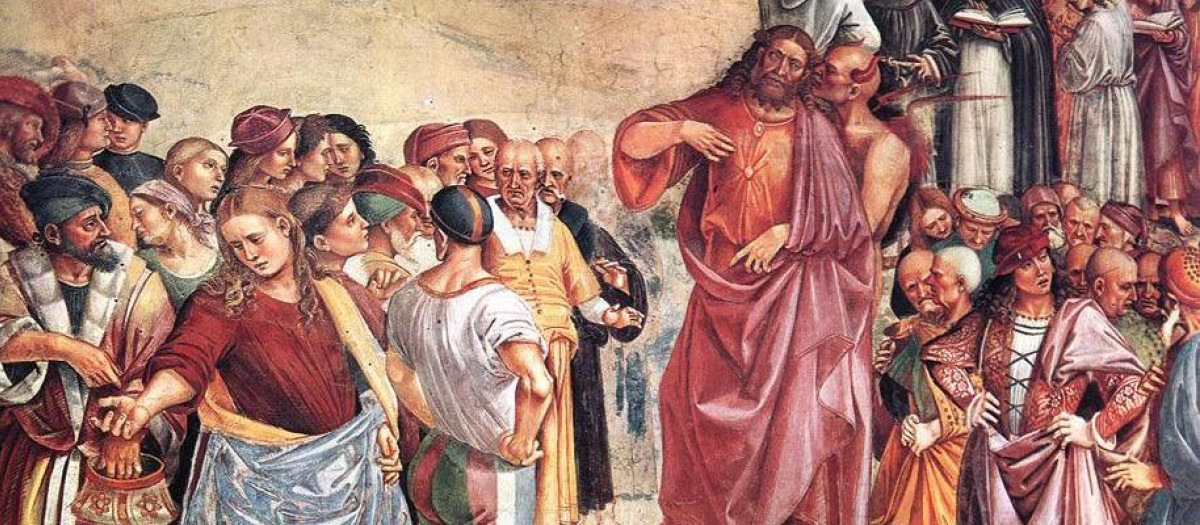 'El anticristo' por Luca Signorelli en la Catedral de Orvieto