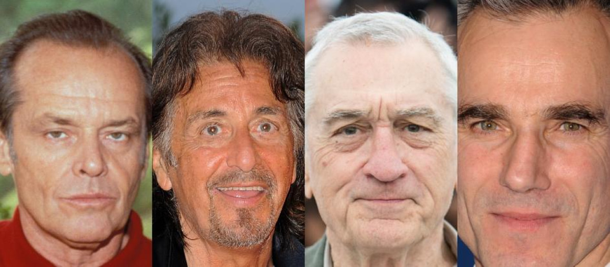 Jack Nicholson, Al Pacino, Robert De Niro y Daniel Day-Lewis