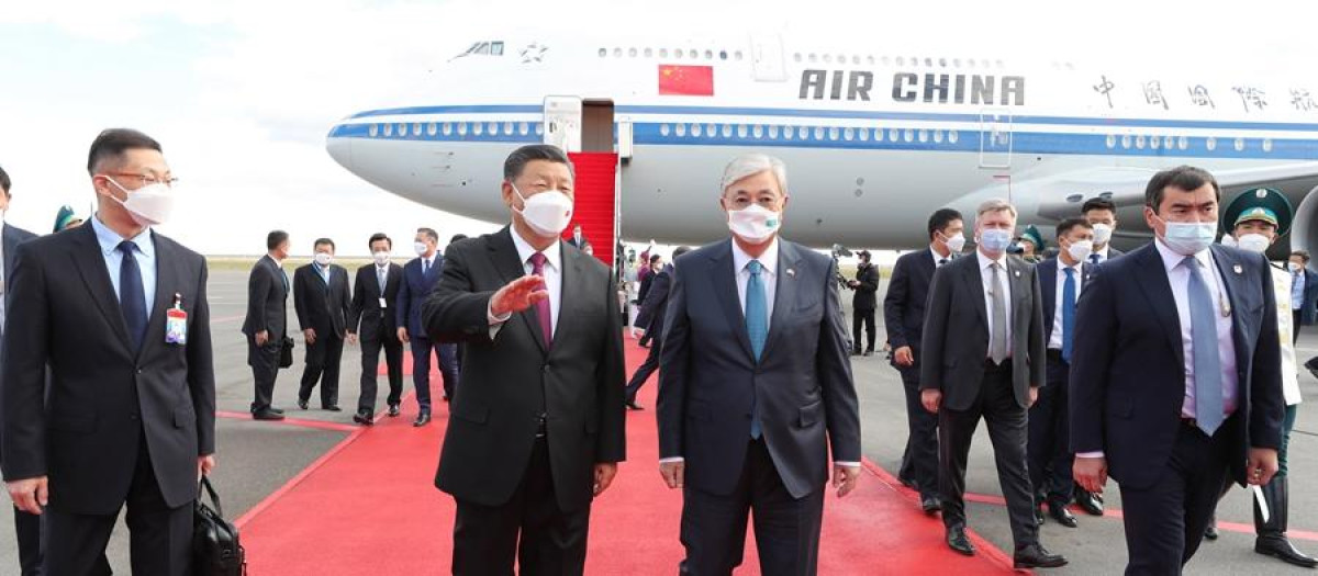 Xi Jinping en una visita de Estado a la República de Kazajistán en septiembre de 2022