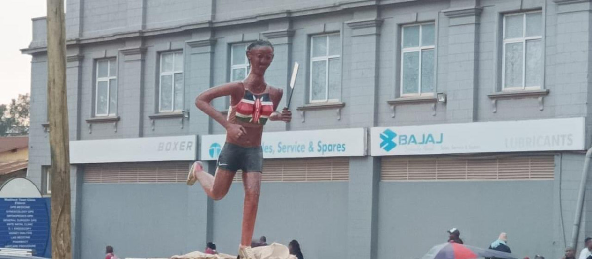 La comentada escultura a Eliud Kipchoge