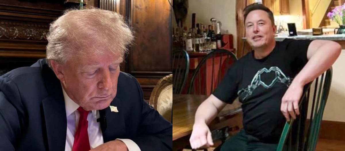 Donald Trump y Elon Musk durante su charla en X que registró un millón de usuarios