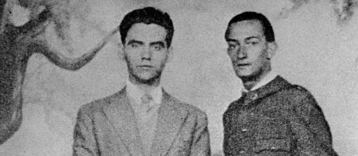 El poeta Federico García Lorca y el pintor Salvador Dalí