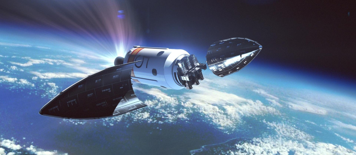 Imagen del vehículo de lanzamiento recuperable Miura 5, en el que trabaja la española PLD Space con fondos europeos.