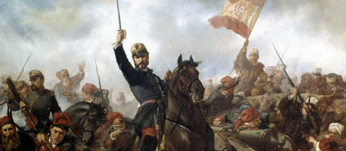 El general Prim en la Guerra de África (1865), óleo sobre lienzo de Francesc Sans i Cabot (1834-1881)