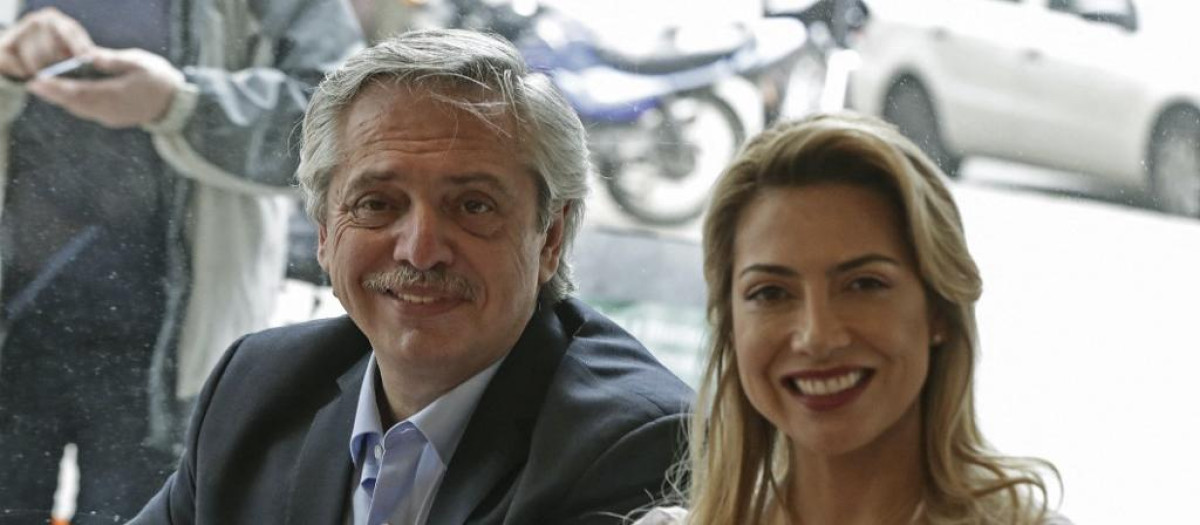El expresidente de Argentina Alberto Fernández con su ya exmujer Fabiola Yánez en Buenos Aires