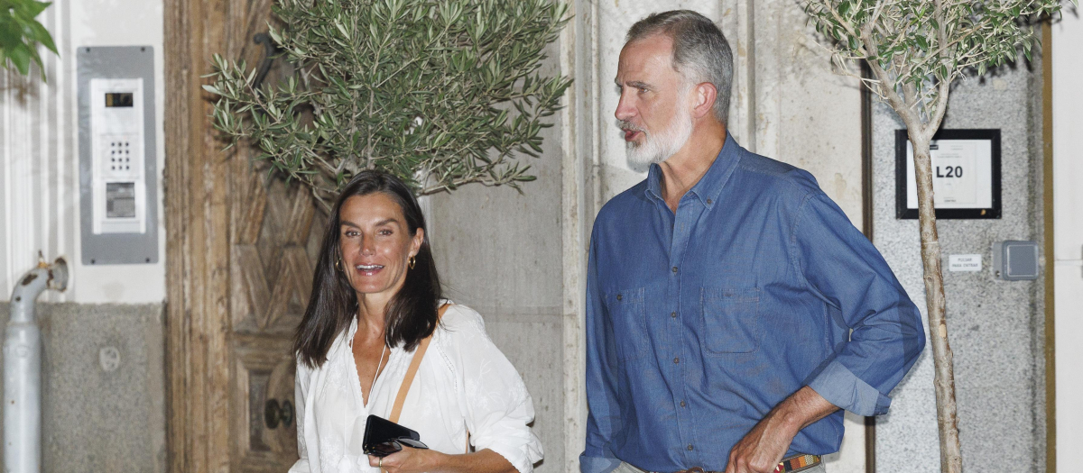 Spanish King Felipe VI and Letizia in Madrid on Thursday 22 August 2024.