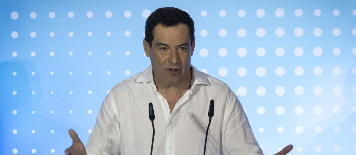 El presidente del Partido Popular de Andalucía y presidente del Gobierno andaluz, Juanma Moreno,