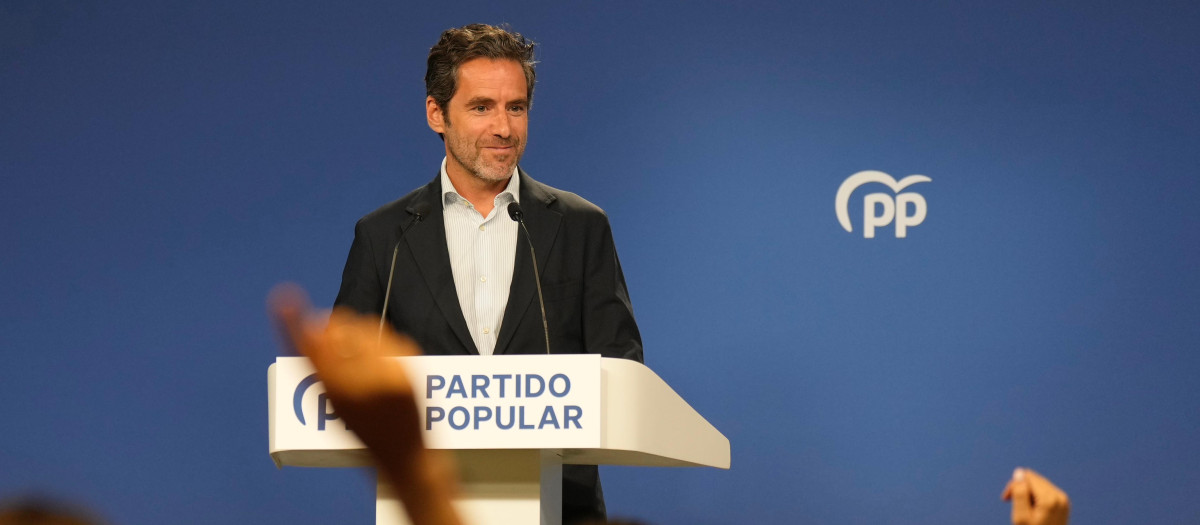 El portavoz del PP, Borja Sémper, en la sede del partido