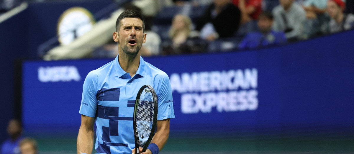 Novak Djokovic, en su debut en el US Open