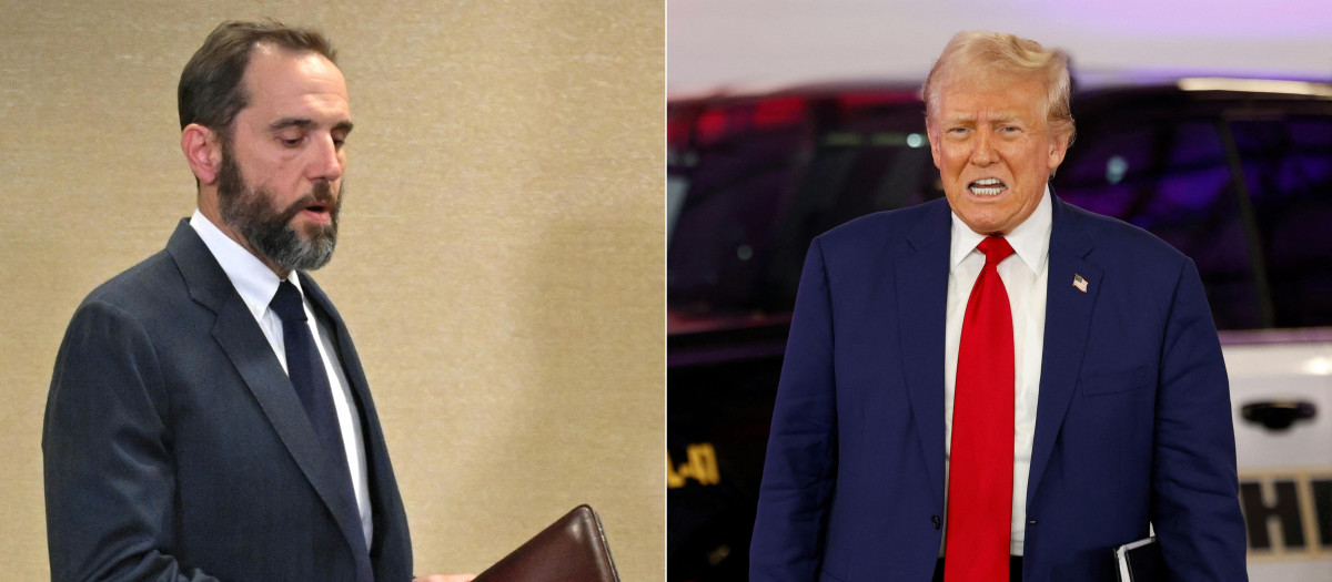 El fiscal especial, Jack Smith, y el candidato republicano a presidente, Donald Trump