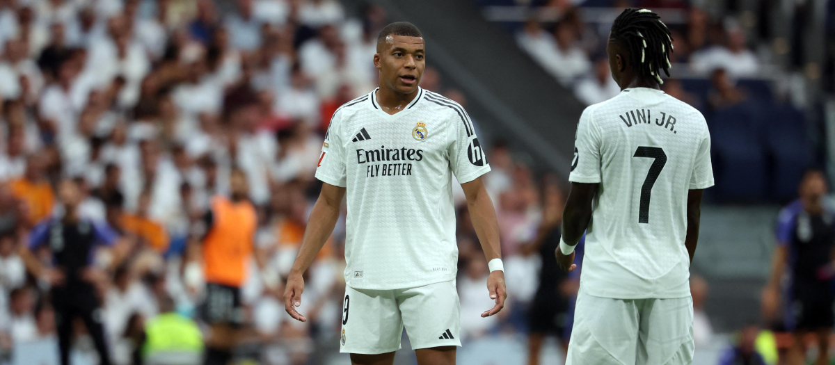 Mbappé y Vinicius, en un partido de esta temporada