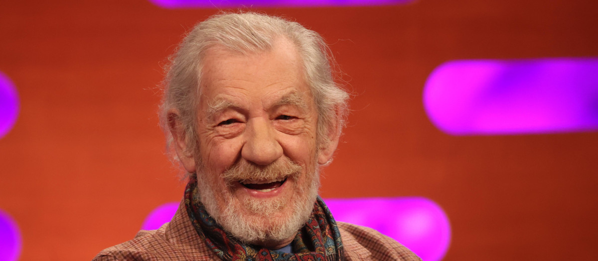 Sir Ian McKellen during the filming for the Graham Norton Show at BBC Studioworks 6 Television Centre, Wood Lane, London, to be aired on BBC One on Friday evening. Picture date: Thursday February 8, 2024.