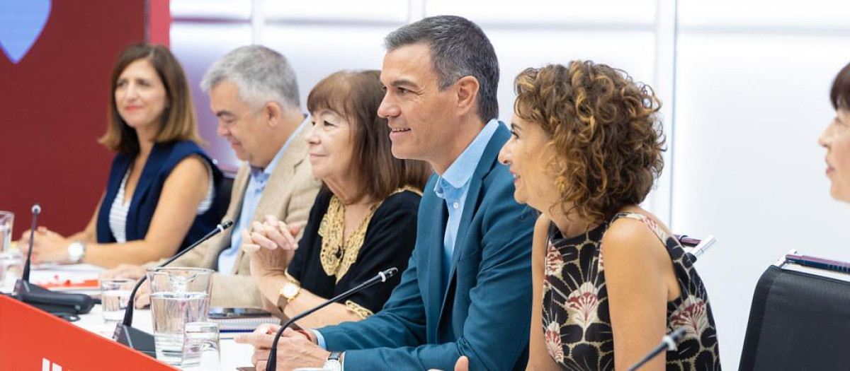 Pedro Sánchez en la Ejecutiva de su partido este lunes