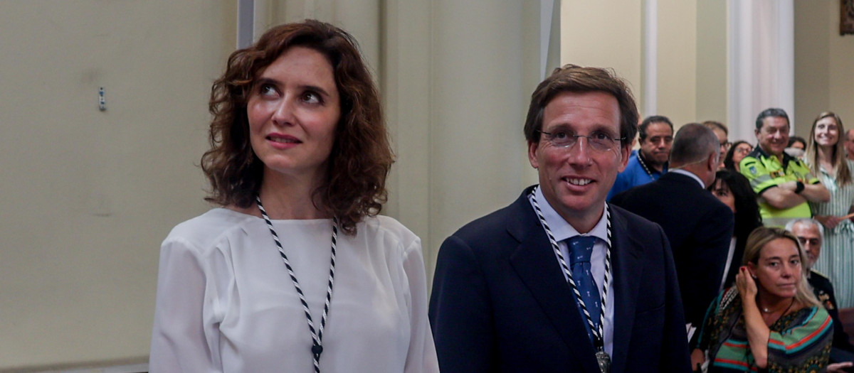 La presidenta de la Comunidad de Madrid, Isabel Díaz Ayuso, y el alcalde de Madrid, José Luis Martínez-Almeida