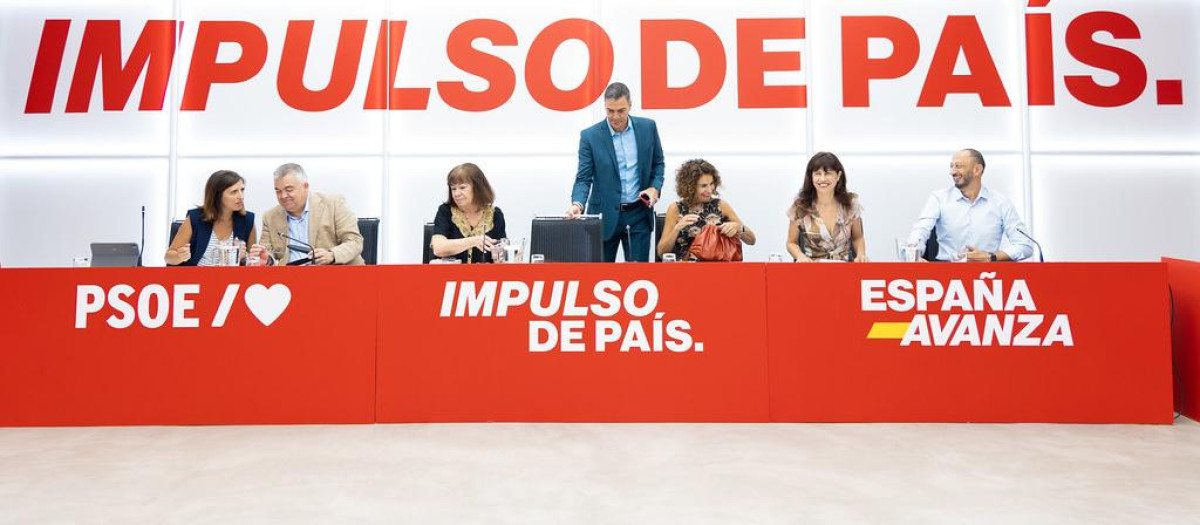 La Ejecutiva del PSOE de este lunes, presidida por Pedro Sánchez