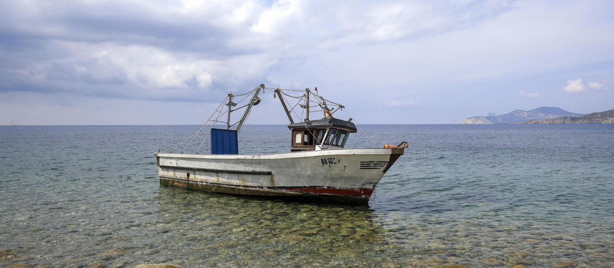Barco en el que este lunes llegaron más de un centenar de inmigrantes a Baleares