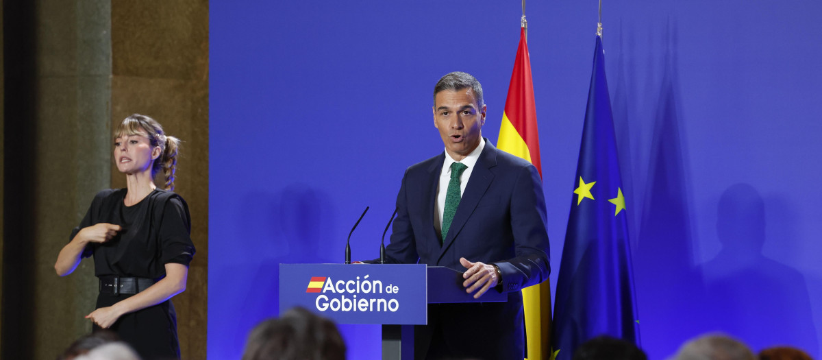 El presidente del Gobierno, Pedro Sánchez