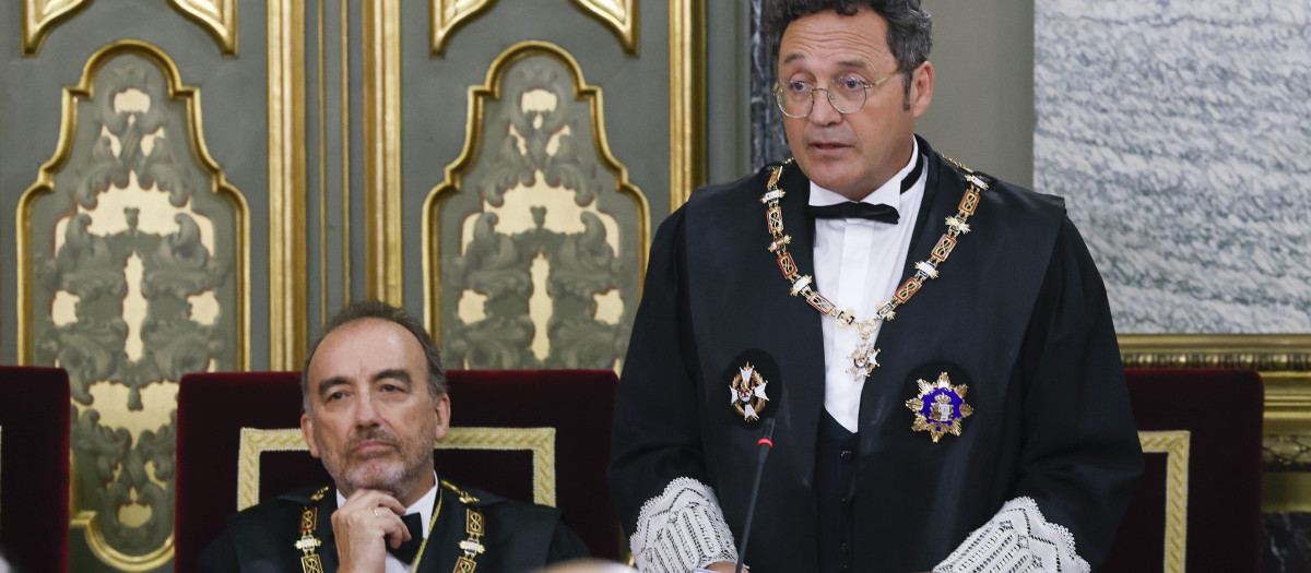 El fiscal general del Estado, Álvaro García Ortiz, durante el acto de apertura del Año Judicial en el Supremo