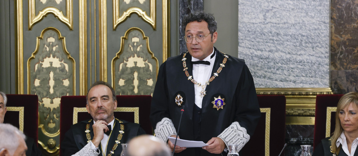 El fiscal general del Estado, Álvaro García Ortiz, durante el acto de apertura del Año Judicial en el Supremo