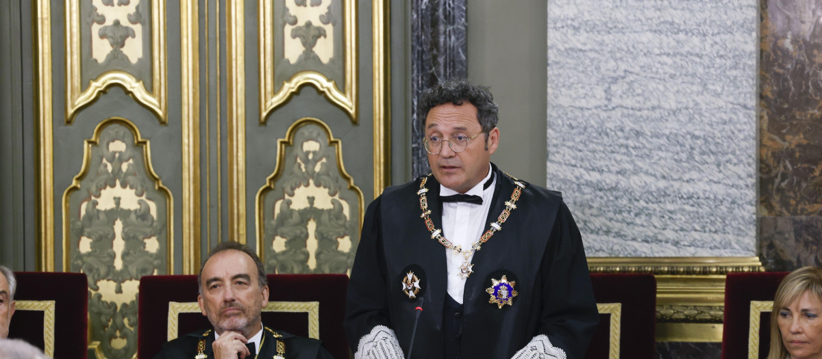 El fiscal general del Estado, Álvaro García Ortiz, durante el acto de apertura del Año Judicial en el Supremo
