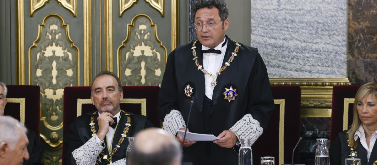 El fiscal general del Estado, Álvaro García Ortiz, durante el acto de apertura del Año Judicial en el Supremo