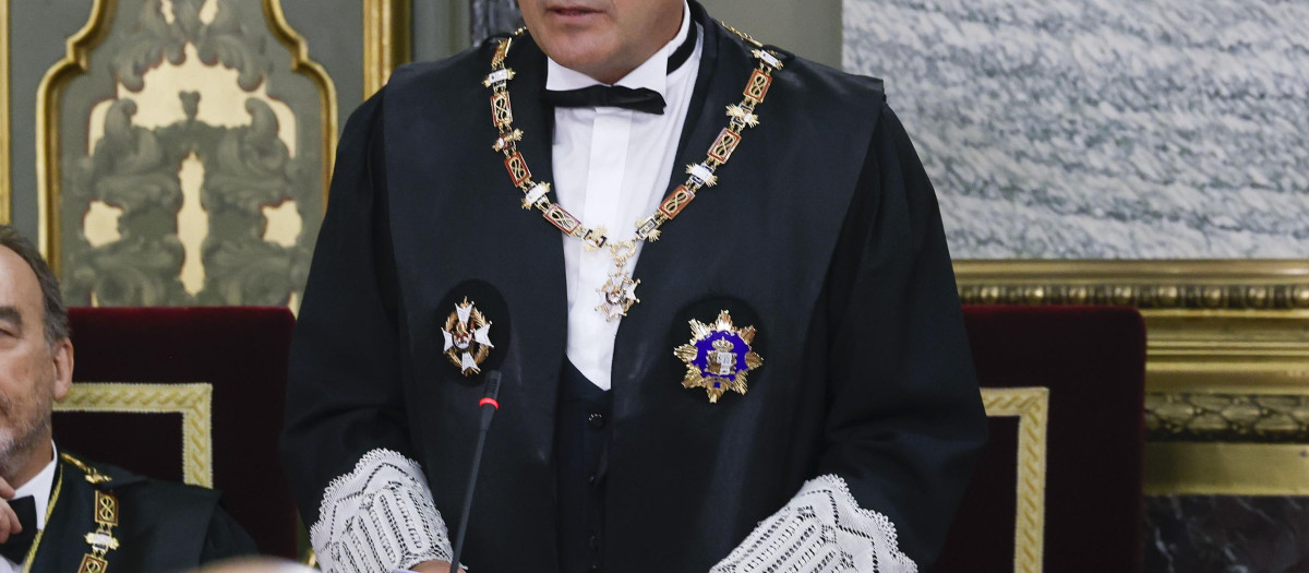 El fiscal general del Estado, Álvaro García Ortiz, durante el acto de apertura del Año Judicial en el Supremo