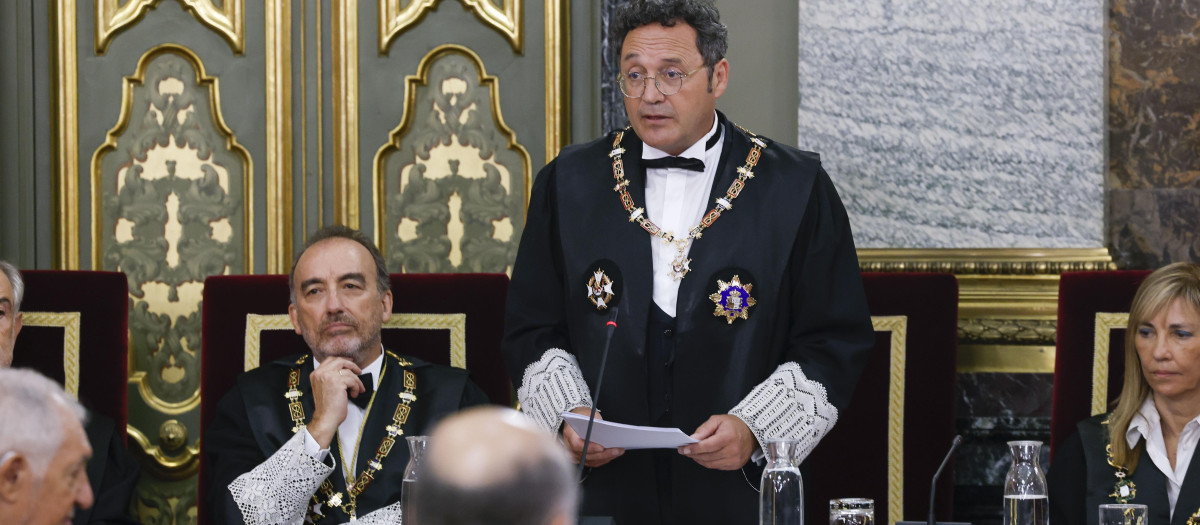 El fiscal general del Estado, Álvaro García Ortiz, durante el acto de apertura del Año Judicial en el Supremo