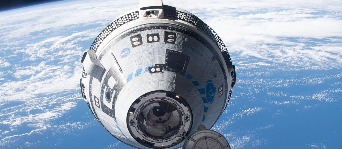 La Starliner, durante una prueba orbital en 2022