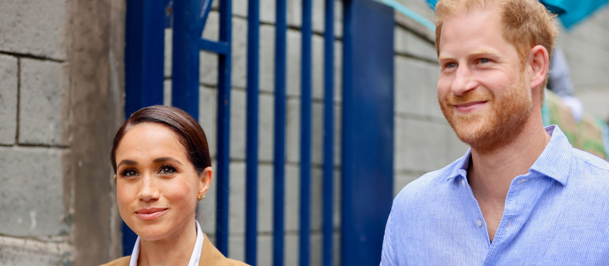 Prince Harry and Duchess of Sussex Meghan Markle during a visit to Colombia