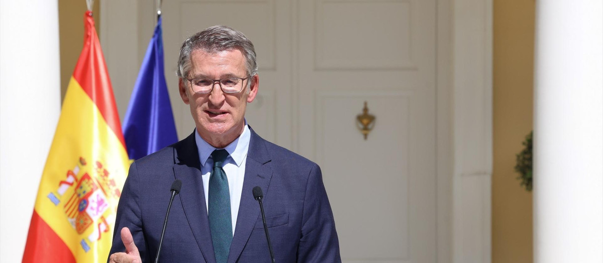 El presidente del PP, Alberto Núñez Feijóo