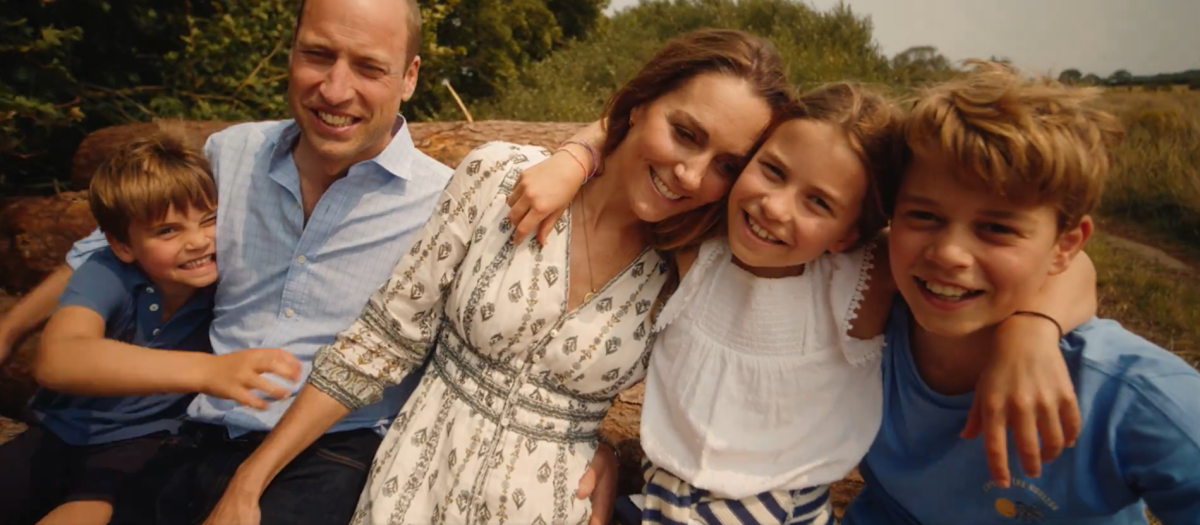 Kate Middleton, junto al Príncipe Guillermo y sus hijos